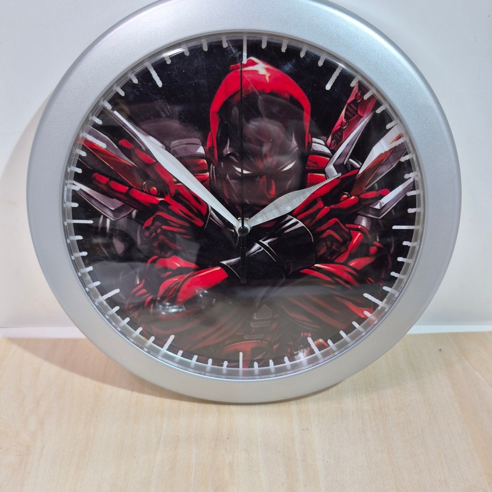 Deadpool‎ Wall Clock Marvel Superhero Comic Fan Decor 10 Inch Round